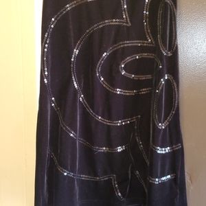 Nwt gorgeous black dress w / sequin size 14